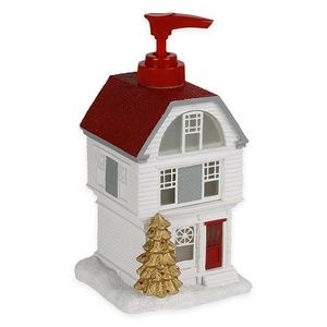 City Snow Lighted Holiday Bathroom Soap Dispenser